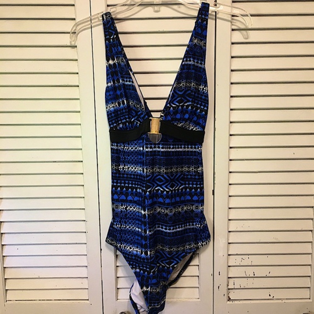 Catalina Blue One Piece Swimsuit Size Large